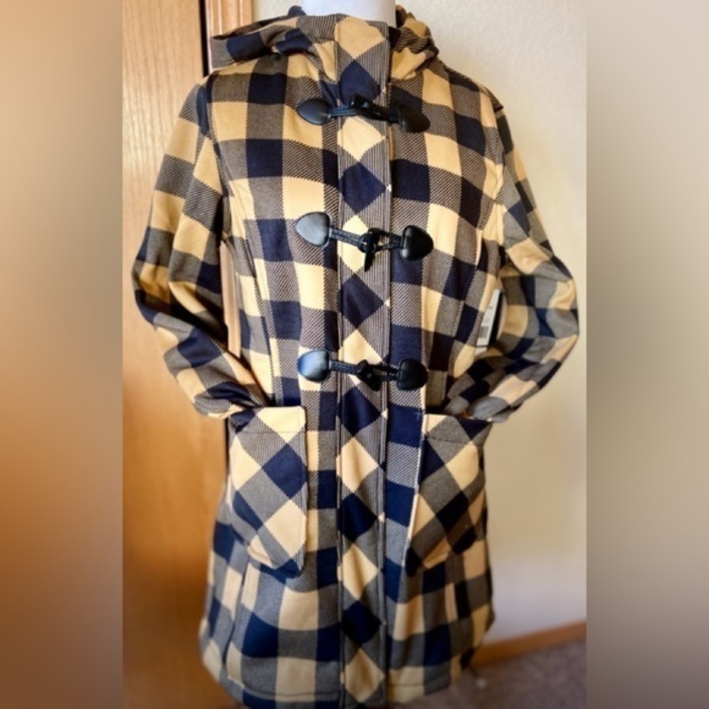 NWT-Fleece-Lined Zip Up Coat with Hood